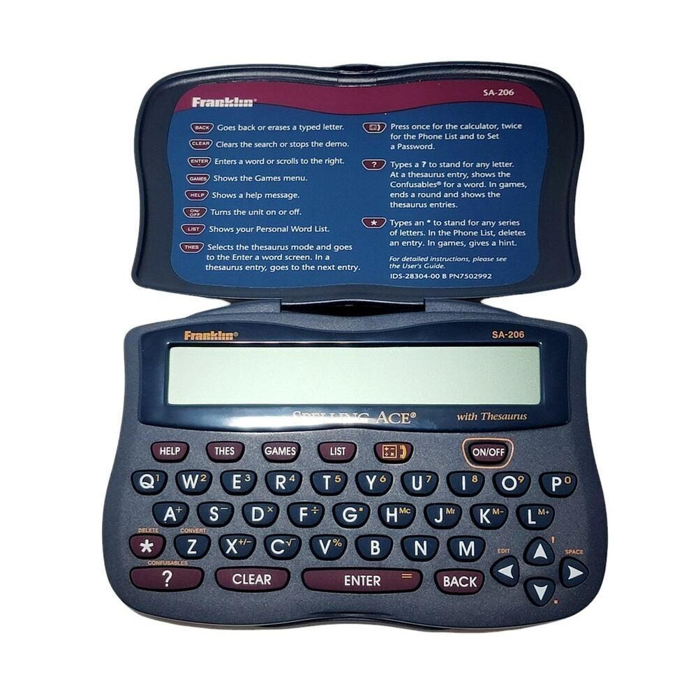 Franklin Spelling Ace with Thesaurus SA-206 Portable Electronic Accessory TESTED - Picture 3 of 4
